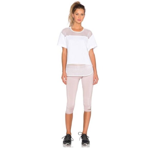 Adidas Stella McCartney 3/4 Dusty Rose Cropped Athletic Leggings M - Picture 1 of 10